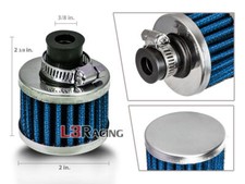 Universal Crankcase Air Breather Blue Filter 38 Inch 10mm Inlet For Gmc Engine