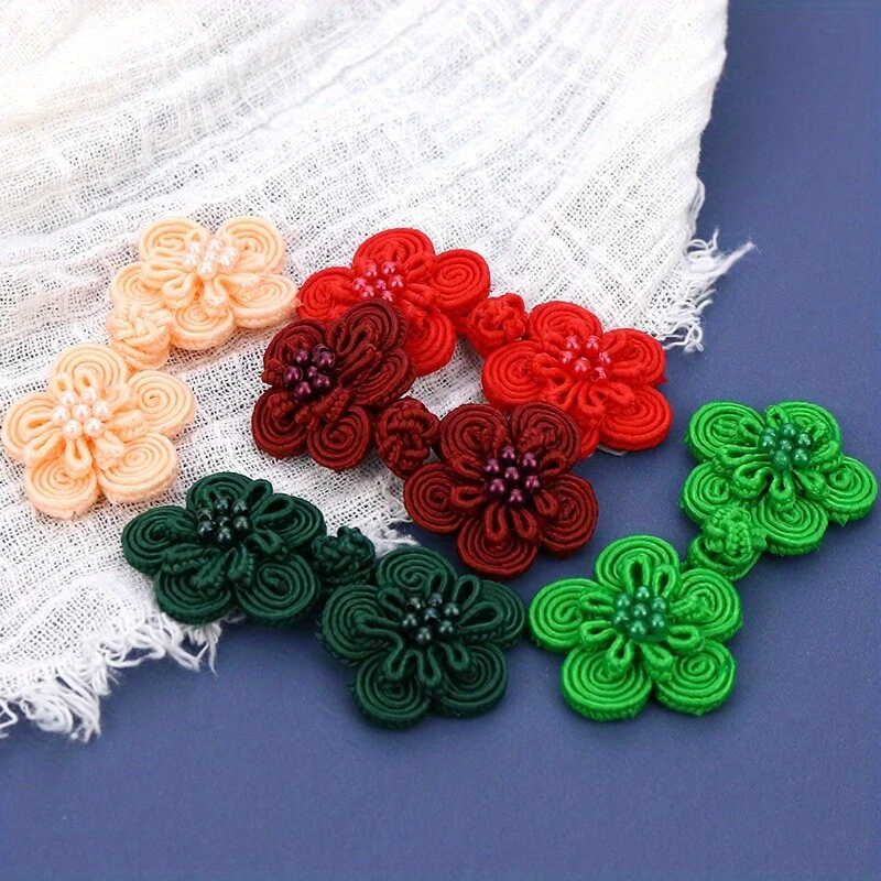 10Pairs Chinese Knots Frog Buttons Sewing Button Closure Fasteners Decors Craft - Image 3 of 4