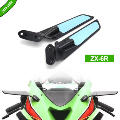 For Kawasaki Ninja 636 ZX-6R 2019-2024 Motorcycle Rear View Mirrors New 2025