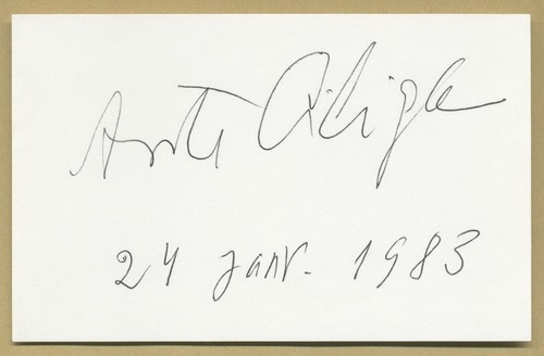 Ante Ciliga (1898-1992) - Croatian politician & writer - Rare signed card - 1983 - Picture 2 of 3