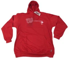 Washington Nationals Mens Sizes 2XL-4XL-5XL-6XL-Tall Majestic Polyester Hoodie