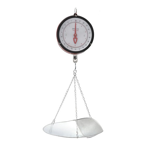 Bilancia da appendere circolare quadrante supermercati bifacciale 10 kg/22 libbre - Foto 7 di 19