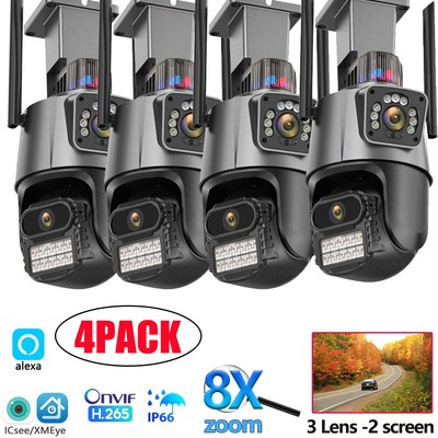Neu 8MP HD FUNK WLAN WIFI IP NETZWERK CAMERA Outdoor AUßEN ÜBERWACHUNGSKAMERA 4K