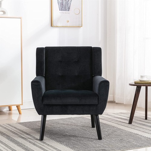 Velvet Accent Chair Upholstered Living Room Chairs Sofa Armchairs Reading Chairs - Picture 22 of 121