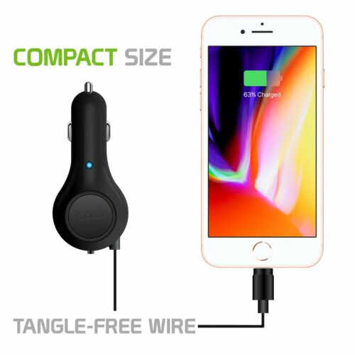 Apple (MFi-Certified) Retractable Car Charger Compatible with iPhone/iPad/Airpod - Picture 6 of 10