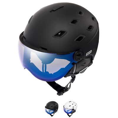 Snowboardhelm HELM SKIHELM Glasscheibe S2 Wintersport Damen Herren M - L METEOR 