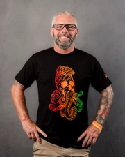 Upside Down Pineapple Shirt - Pine-octopus Skull Tee - Amore Apparel 