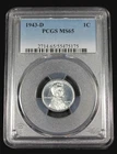 1943 D LINCOLN STEEL CENT PCGS MS65 UNC MS 65 WHEAT PENNY CERTIFICATE 55475175