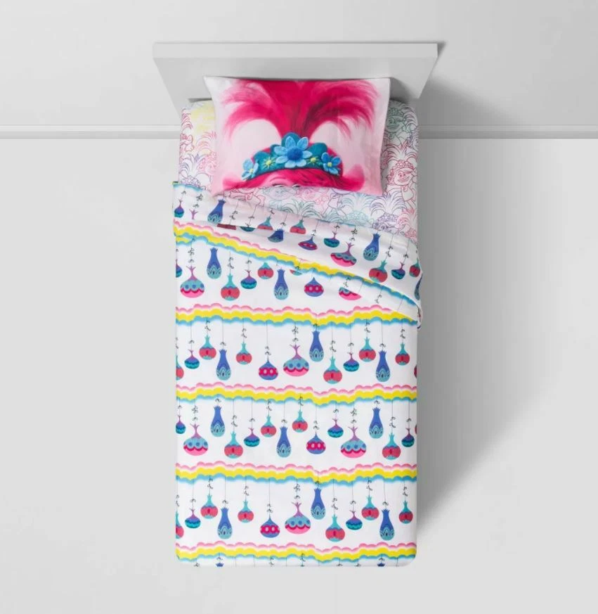 Juego de sábanas Trolls 2 World Tour Twin Color Your World súper suaves Foto 2 de 4