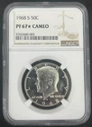 1968 S 50C STAR Proof Kennedy Silver Half Dollar NGC PF 67 STAR Cameo
