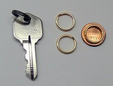 Lot of 50 Key Rings  15mm  Approx 5/8" Split Ring  Gold Tone Steel Findings