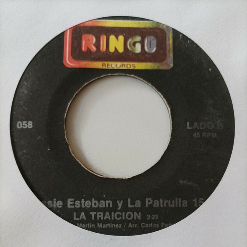 Jossie Esteban Y La Patrulla 15 El Cigarro / La Traicion RINGO 058 VG+ #2177 - Picture 2 of 2