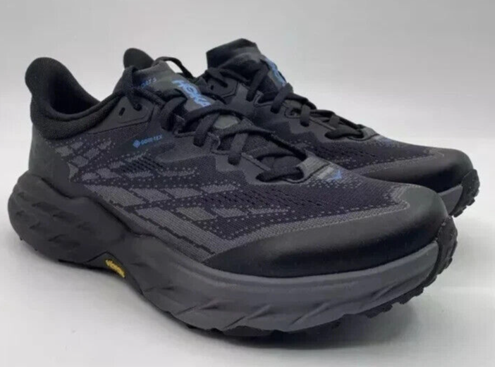 Hoka One One Speedgoat 5 Gore-Tex Spike Low Black Blue New Size 10D