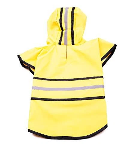 Impermeable amarillo resbaladizo para mascotas de moda pequeño 560YSM Foto 3 de 4