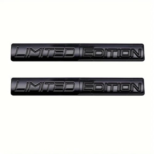 2x Black 3D Limited Edition Car Sticker Trunk Metal Emblem Badge Fender Decal - Picture 9 of 11