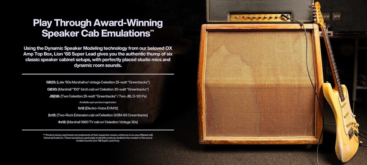 New Universal Audio UAFX Lion '68 Super Lead Amp Universal New Universal Audio UAFX Lion '68 Super Lead Amp Universal