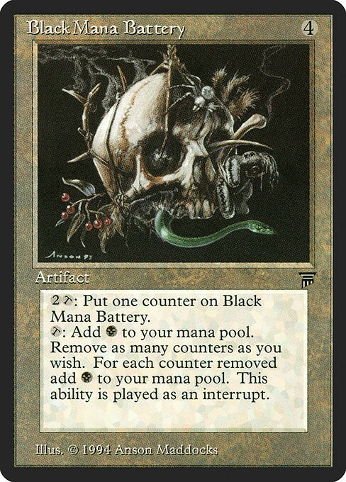 Black Mana Battery 1x  MtG ENGLISH Legends LEG MODERATELY PLAYED