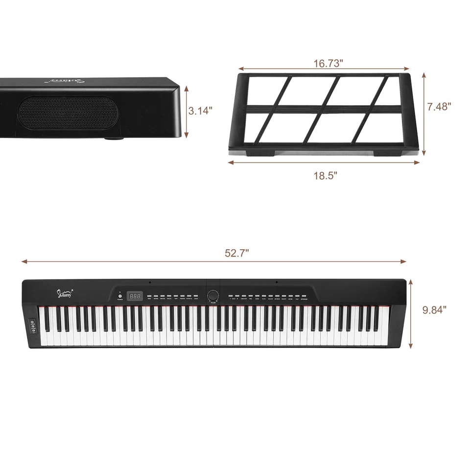 🎸¡ENVÍO GRATUITO!🎸88 teclas piano/teclado eléctrico plegable + MIDI + USB + ¡estuche/bolsa! Foto 3 de 4