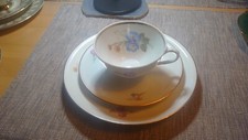 Sammeltasse, Untertasse u. Dessertteller Marke Schirnding, gebr.,