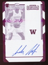 Isaiah Stewart 2020 Contenders Draft Auto Rookie Printing Plate Serial #d 1/1