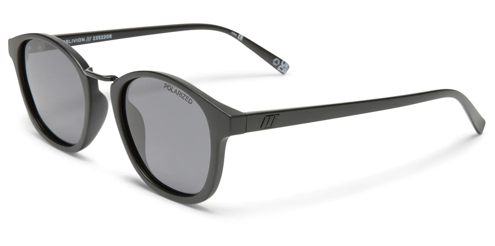 Солнцезащитные очки круглой формы Le Specifics Oblivion с поляризацией матового черного цвета - LSP2352206