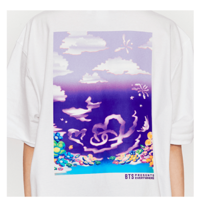 BTS FESTA T-Shirt Purple WHALE Graphic White Official *US-duty