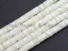 Quality Natural Mother of Pearl Heishi beads, Mother of pearl, Pearl beads,
