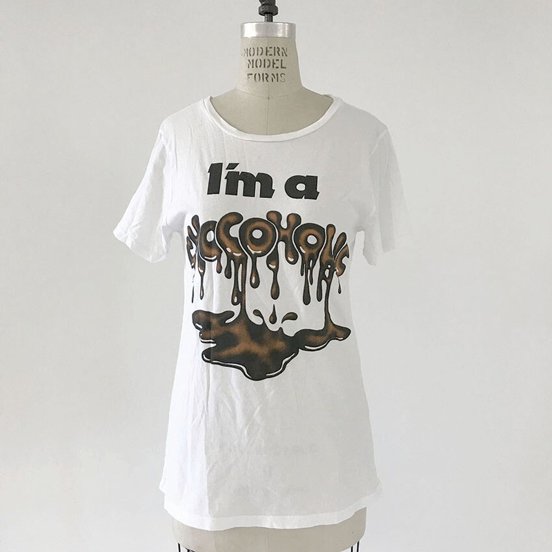 ⭕ 00s Vintage Im a Chocoholic shirt : funny cute beach punk skate lifes rave 90s