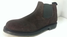 NIB MEN's CAR SHOE by PRADA BROWN LEATHER ANKLE BOOTS SIZE 10 RETAIL $640
