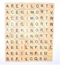 Wooden Scrabble Letters and Numbers - 5,10,20,50 Wholesale Price UK - CLEARANCE