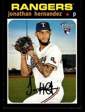 2020 Topps Heritage - #506 Jonathan Hernandez RC - Texas Rangers
