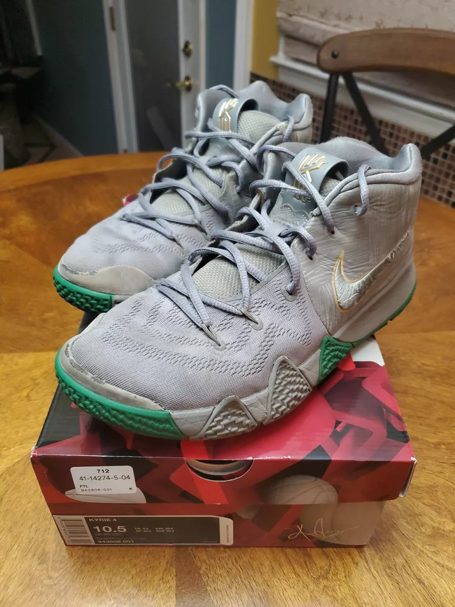 Nike Kyrie 4 cool Grey Green Size 10.5 Sneakers Shoes with | eBay