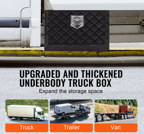 Heavy-Duty Aluminum Underbody Toolbox with Lock for Truck, Trailer, Waterproof - Bild 2 von 23