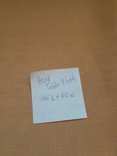 JC Penny Home Collection Fabric Gold 100"× 60” Rectangular Tablecloth