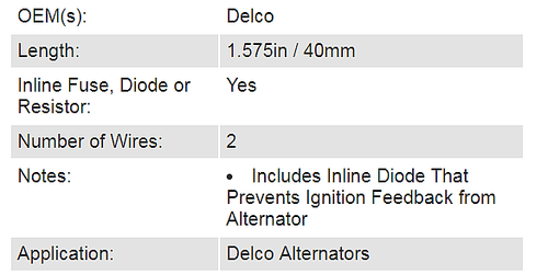 Anti Feedback Diode For Generator To Alternator Conversions Chevrolet And All GM - Picture 6 of 6