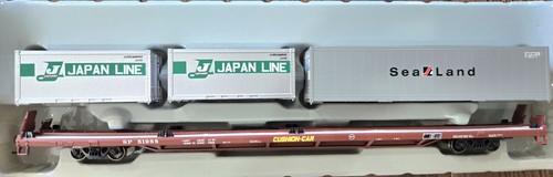 ATHEARN JAPAN LINE 85' Plano con 3 Contenedores 51988 (N1) | Condition: New