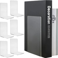 6X Buch StäNder BuchstüTzen BuchstäNder Buchhalter FüR BüCherregal Aus Acryl