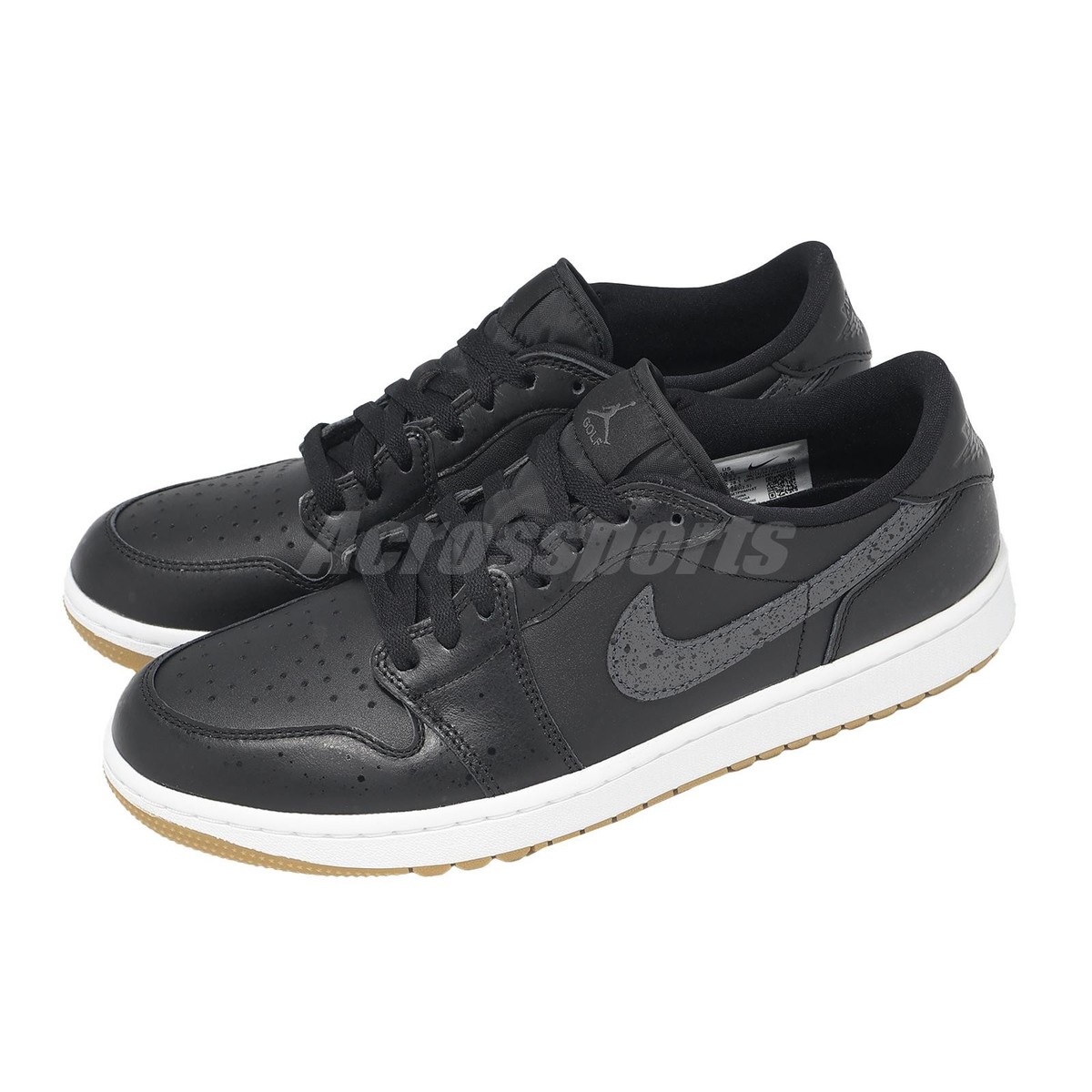 Nike Air Jordan 1 Low Golf AJ1 Black Gum Men Water Repellent Golf