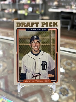 2005 Topps #677 Justin Verlander Rookie Card RC True Base Draft Pick Tigers!!!