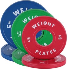 Change Weight Plates 1.25LB 2.5LB 5LB Set Fractional Plate Olympic Bumper Plates