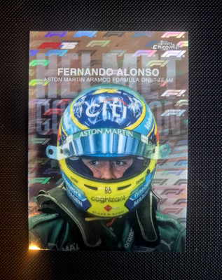 2025 Topps Chrome Formula 1 Alonso Helmet Collection Logofractor HC-6