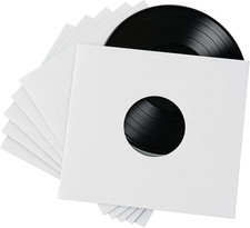 50 - Pack White Paper Vinyl Record Inner Sleeves 12-Inch LP Album