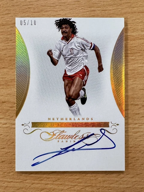2015-16 PANINI FLAWLESS RUUD GULLIT FLAWLESS SIGNATURES GOLD ON CARD AUTO 05/10