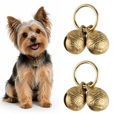 Yicostar Copper Bells for Dog Collars,Brass Dog Bells, Extra Loud for Pet Tra...