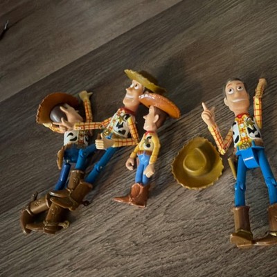 Thinkway Toys Toy Story Woody Action Figure Lot w/ Hats Plastic Multicolor