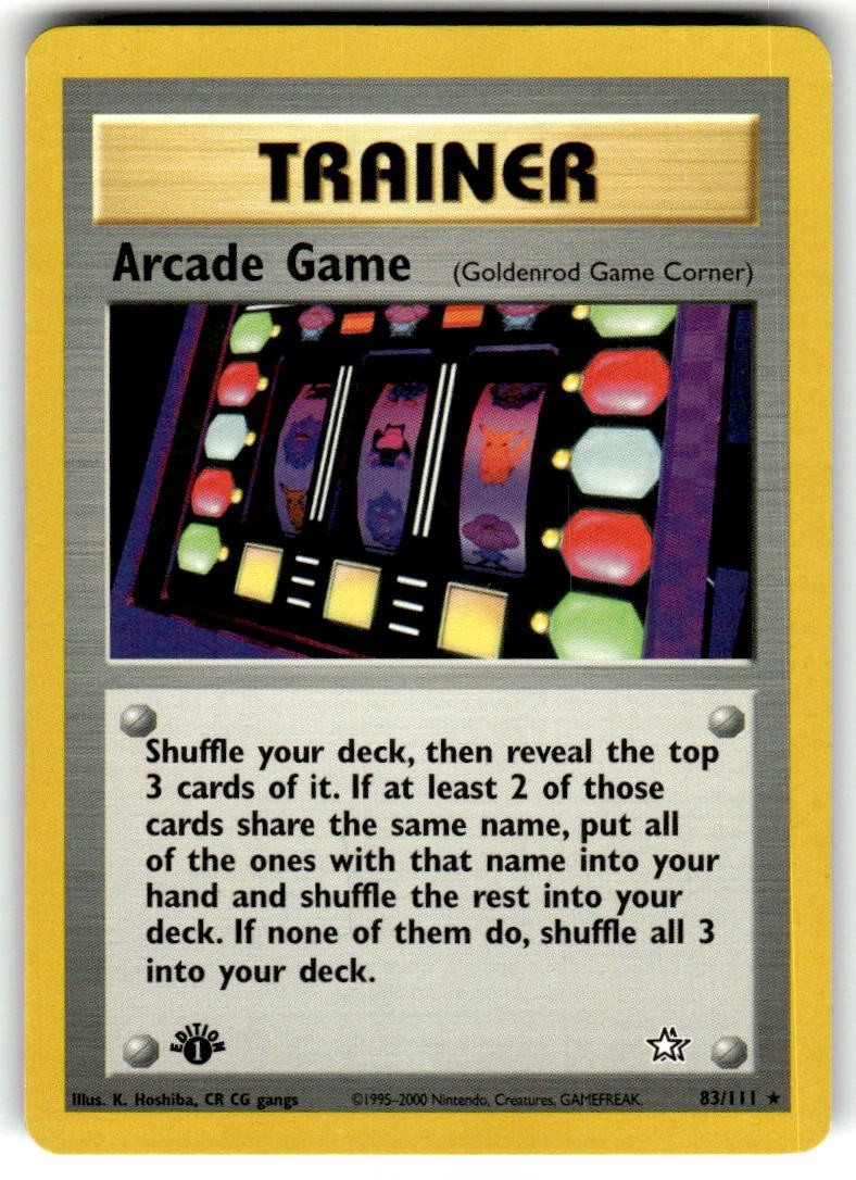 Pokemon Arcade Game Neo Genesis 83/111 1st Edition Rare WotC Vintage NM