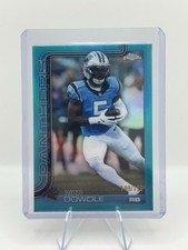 2025 Topps Chrome Football Rico Dowdle Teal Aqua Refractor /199 #43 Panthers