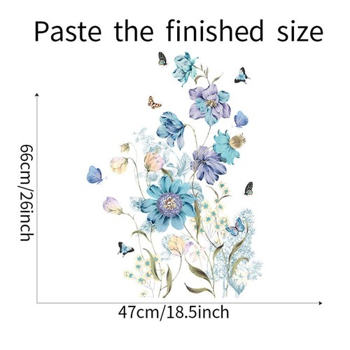 Flower Butterfly Bedroom Wall Stickers Art Removable Decals Home Nursery DIY - Picture 8 of 8