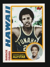 Barack Obama 2008 Topps HS Hawaii All Star #44 SSP Rookie Card RC. rookie card picture