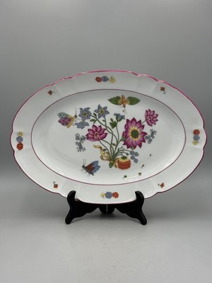 Royal Worcester ''Meissen Flowers'' Oval Platter, MMA Reproduction France 14 1/2''